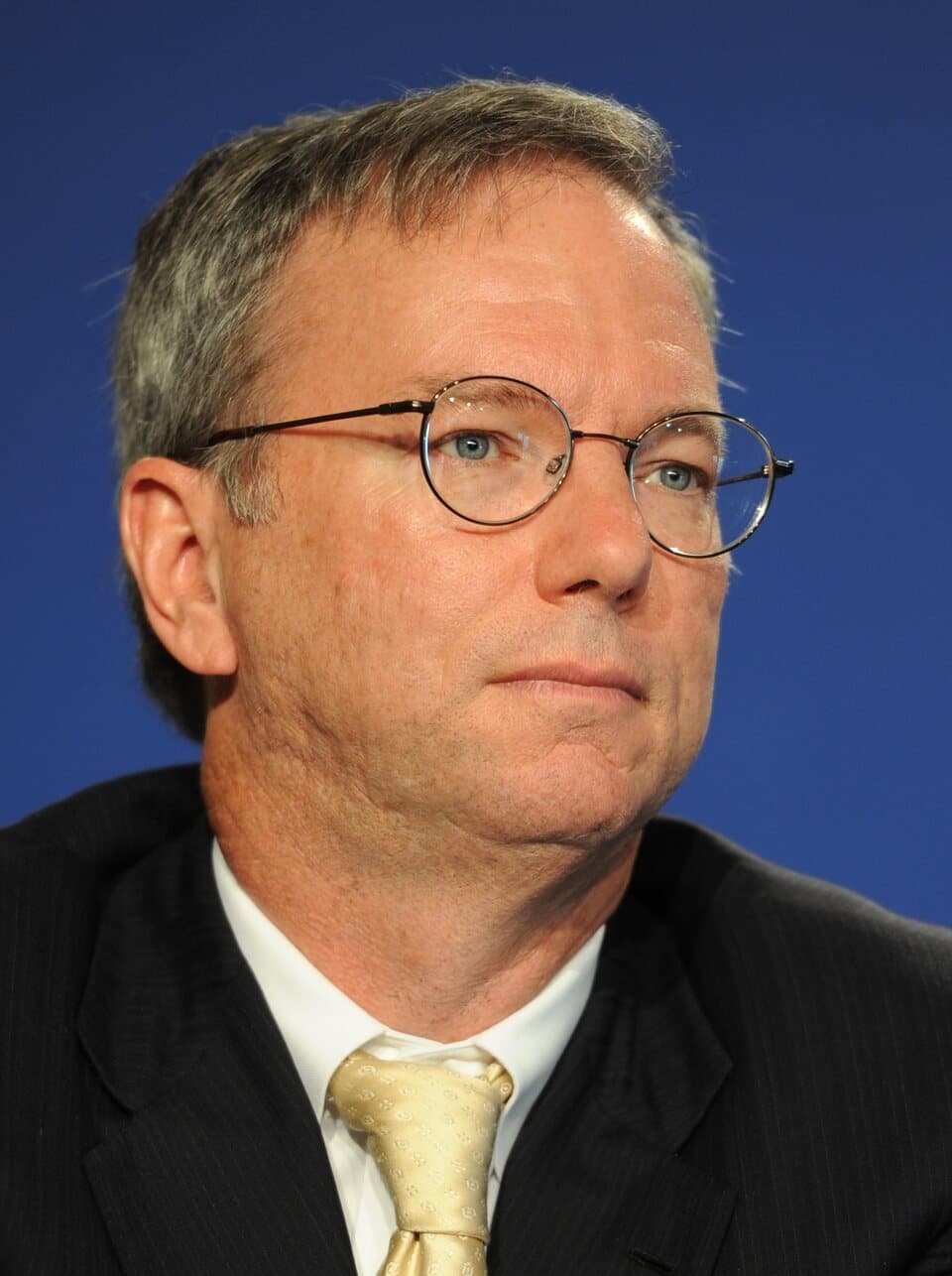 Portrait of Google executive Eric Schmidt at the G8 Summit in Deauville in 2011