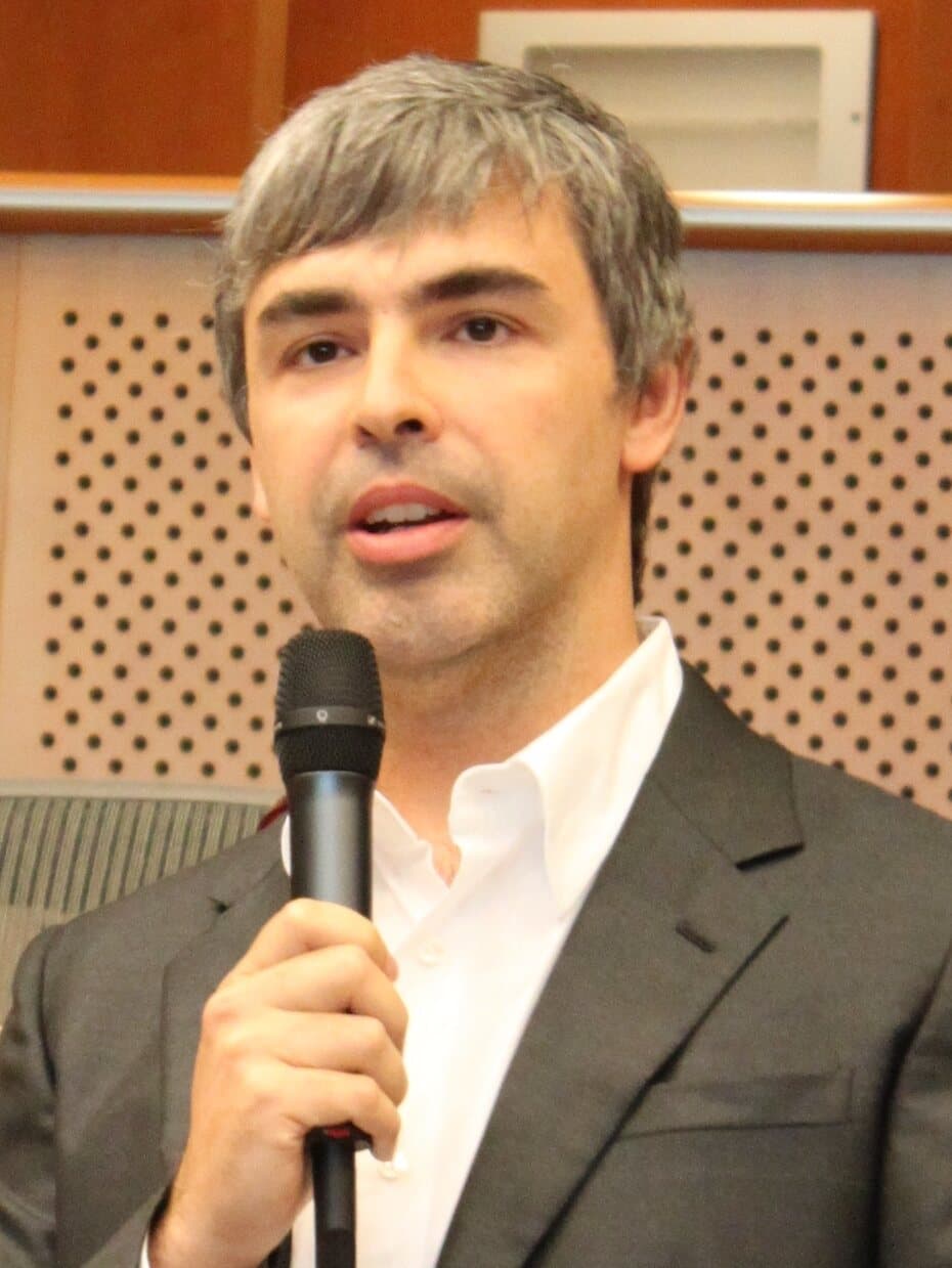 Portrait of Google cofounder Larry Page at the European Parliament in 2009