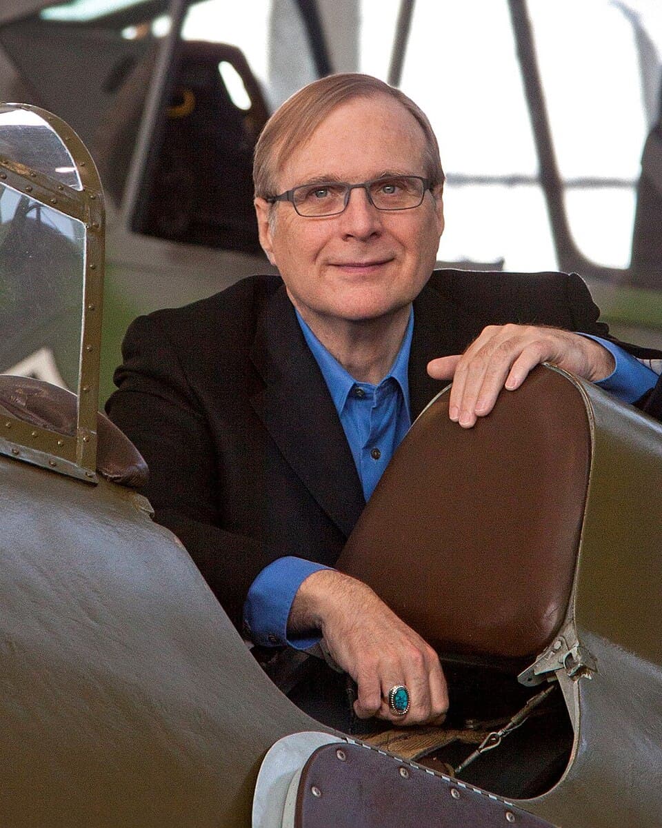 Portrait of Paul Allen at the Flying Heritage Collection in 2013